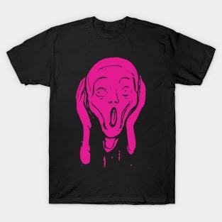 The Scream Edvard Munch The Scream Hearers Head Minimal Myoga Purple T-Shirt